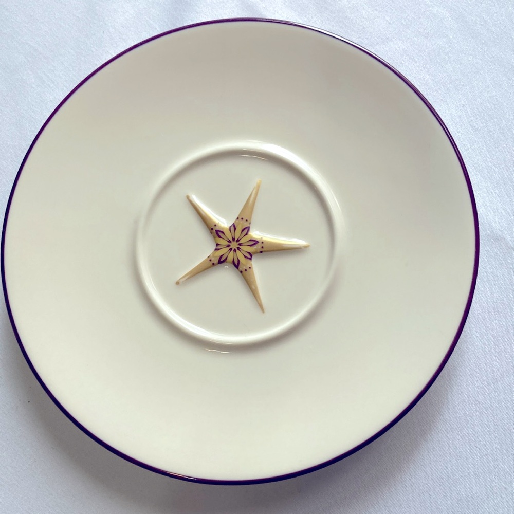 Starbucks Purple Godstar Holliday Saucer 2006! Vintage.Excellent pre~loved cond